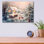  «Christmas visit» par Nicky Boehme, art mural en verre acrylique, 16 po x 12 po