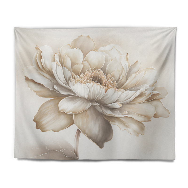 Tapisserie en polyester beige, H 50 po x l 60 po