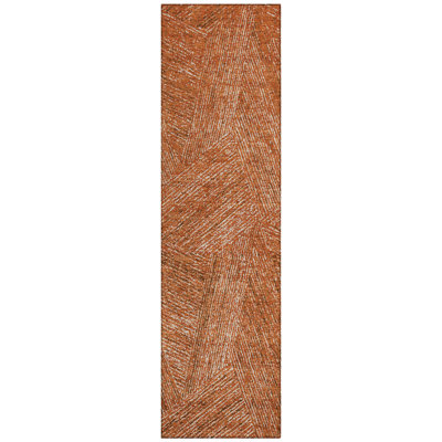 Terra Orange Washable Indoor-Outdoor Rug - 