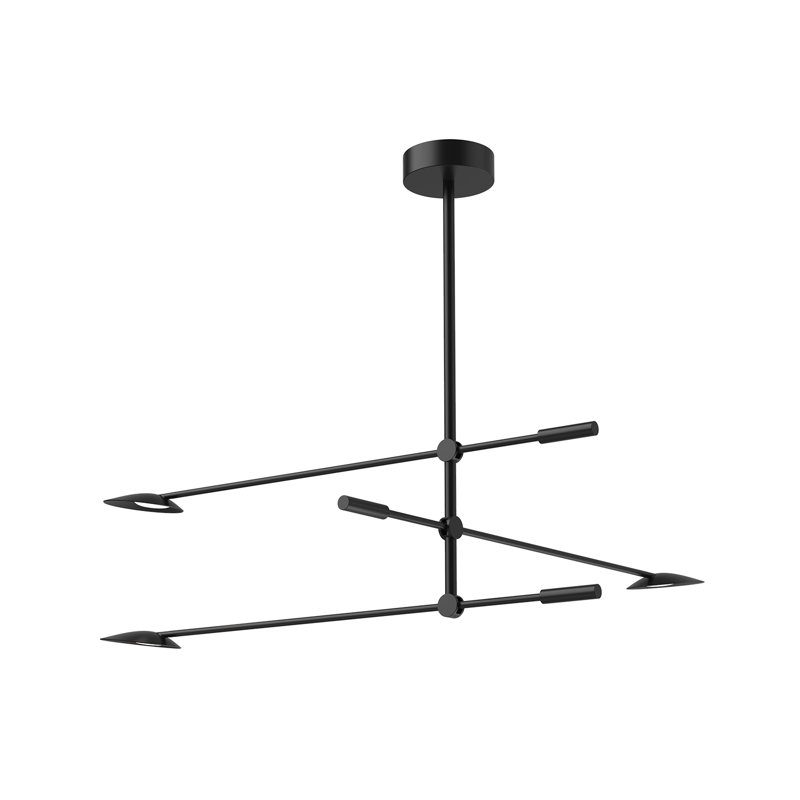 Rotaire 3 Light Metal Dimmable LED Sputnik Chandelier
