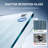 34" W x 68" H Bathroom Shower Door, Frameless Fixed 3/8" (10mm) Thick Clear Tempered Glass Door Panel, Matte Black Clamp Hardware