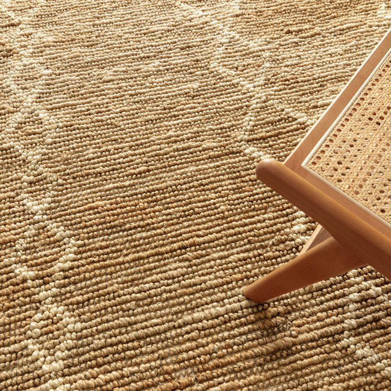 Adib Bleach Jute Area Rug, Rectangle 120 x 170 cm, Natural