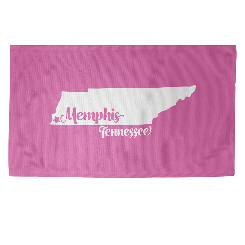 Tapis zone rose tennessee Memphis, Rectangle 5 pi x 7 pi