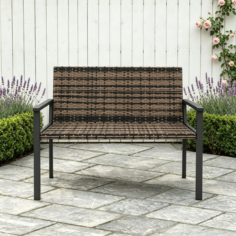 Outdoor Bench, Mixed Brown