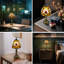 Lampe de style Tiffany de 6 pouces avec ampoule E12 - abat-jour baroque en vitrail pur fait à la main, base lourde et stable, décor facile à assembler pour la chambre à coucher, le salon et le bureau