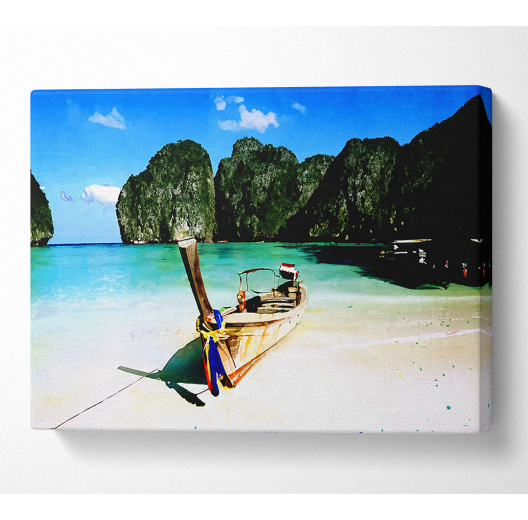 Paradiesische Abenteuer in Thailand Leinwand Aquarell