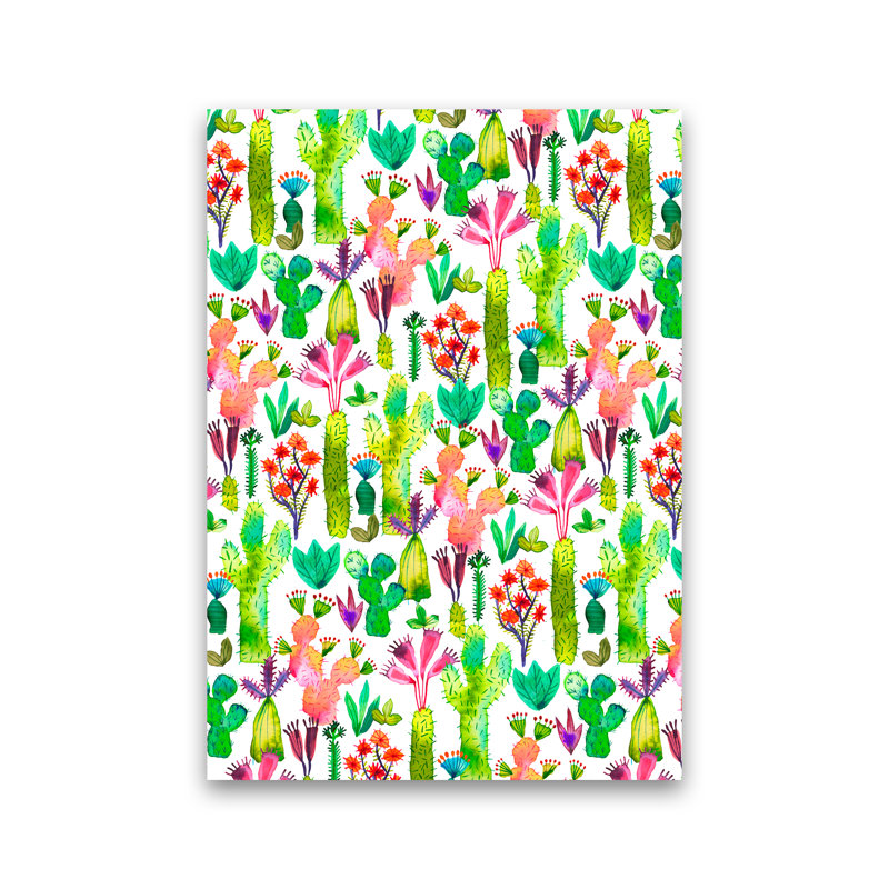 Cacti Garden - Print, No Framed, 30cm H x 21cm W x 1cm D