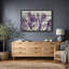 Œuvre d'art mauve lavande mauve sur fond effet bois, images murales rétro rustiques, impression sur toile encadrée-899922249-807997928-825709750