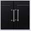 Ensemble de meuble-lavabo traditionnel 36 po avec lavabo en résine, armoire de salle de bain noire avec deux portes et quatre tiroirs