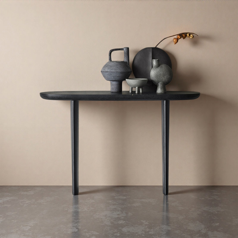 Console minimaliste en chêne massif, H 33,46 po x l 47,24 po x P 11,81 po