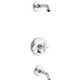 Purist Rite-Temp Bath And Shower Trim Set With Push-Button Diverter And Lever Handle, Less Showerhead