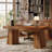 55" Home Office Desk with Double Pedestal, Simple Executive Desk-813280480