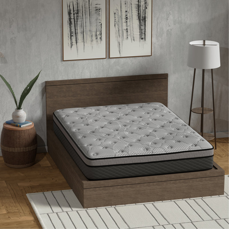 Matelas hybride mi-ferme 12 po avec ressorts ensachés, Lit simple