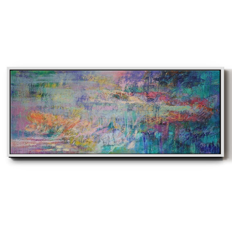 Vespers- Framed Canvas, White, 24" H x 60" W x 1.5" D