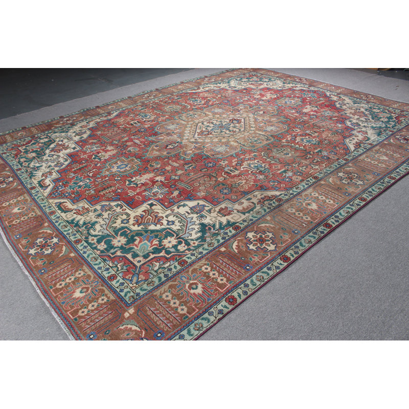 Très grand tapis turc rétro très grand authentique parfait pour rehausser l'esthétique de votre salon