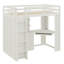 Lit mezzanine avec grande armoire intégrée, bureau-1135085069