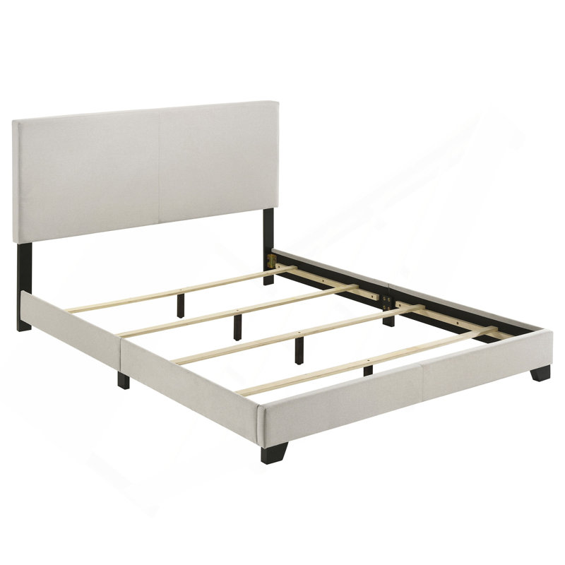Cream Upholstered  Bed