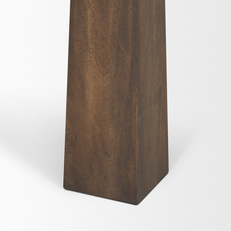 Rectangular Dark Brown Solid Wood Dining Table