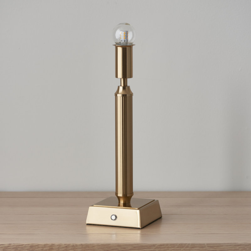 Trobridge Rechargeable Table Lamp Base finished in Br Aged Brass