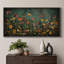 Moody Green Wildflower Florals Modern Decor, très grandes photos, impression sur toile encadrée-107118463-111666037