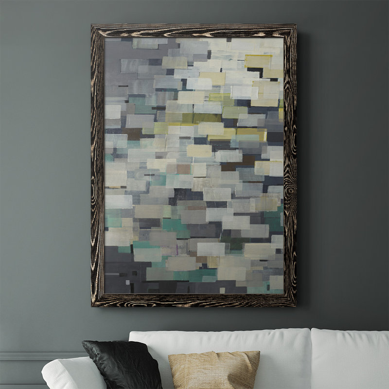 Buker casse-têtes V1, peinture sur toile encadrée, Noir, H 43,5 po x l 31,5 po x P 1 po