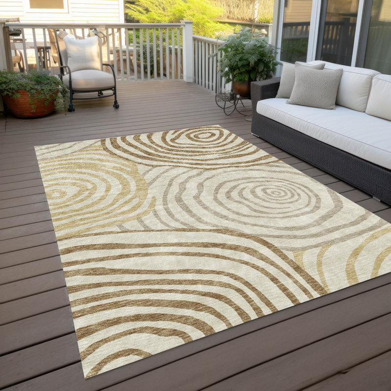 Tapis de porte d'extérieur antidérapant Leis, Rectangulaire 8 pi x 10 pi