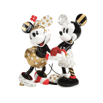 Enesco Disney BRITTO Minnie and Mickey's Midas Touch Figurine 7.8 Inch