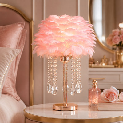 Lampe de table en cristal 17 po H