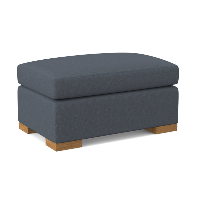 Elkins Ottoman, Amber, Maya Cyan