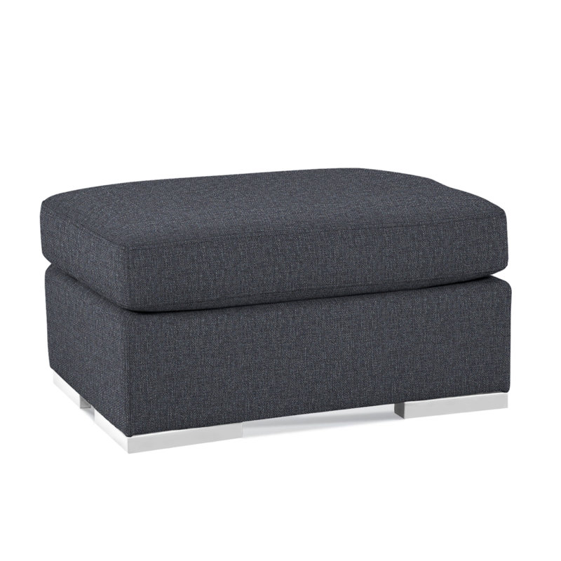 Memphis Ottoman, Gray Sugar Performance; 0863-84, Frost White