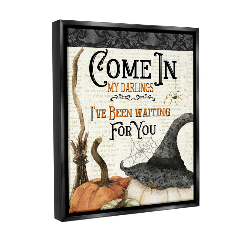 " Spooky Witch Phrase " by Deane Beesley, Jet Black Floater Frame, 21" H x 17" W