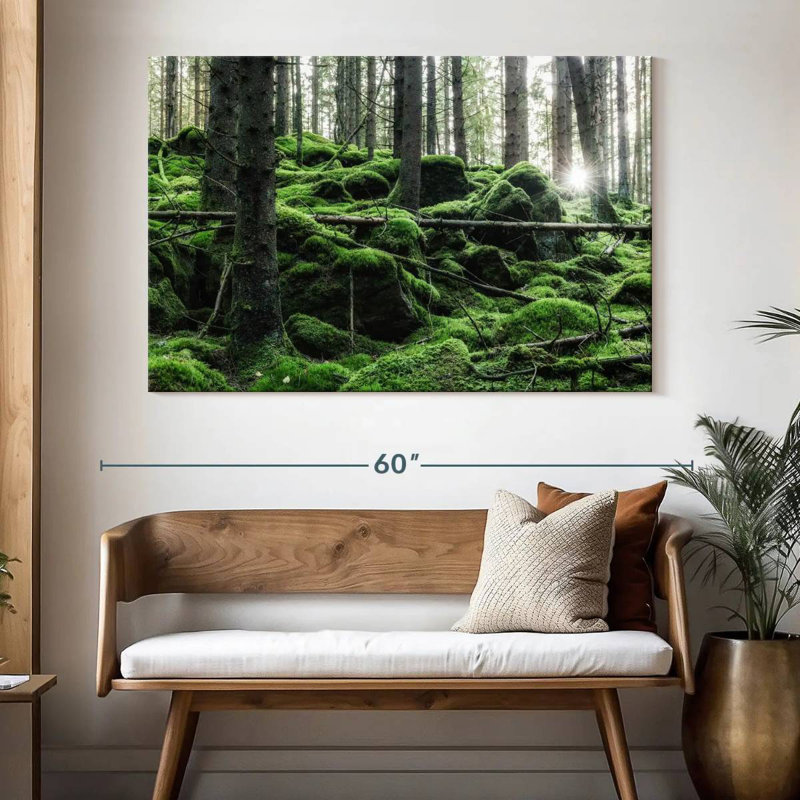 Harnek Moss In Forest, 34" H x 51" W