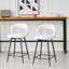 Swivel Upholstered Bar Stool with Iron Frame-1544208729