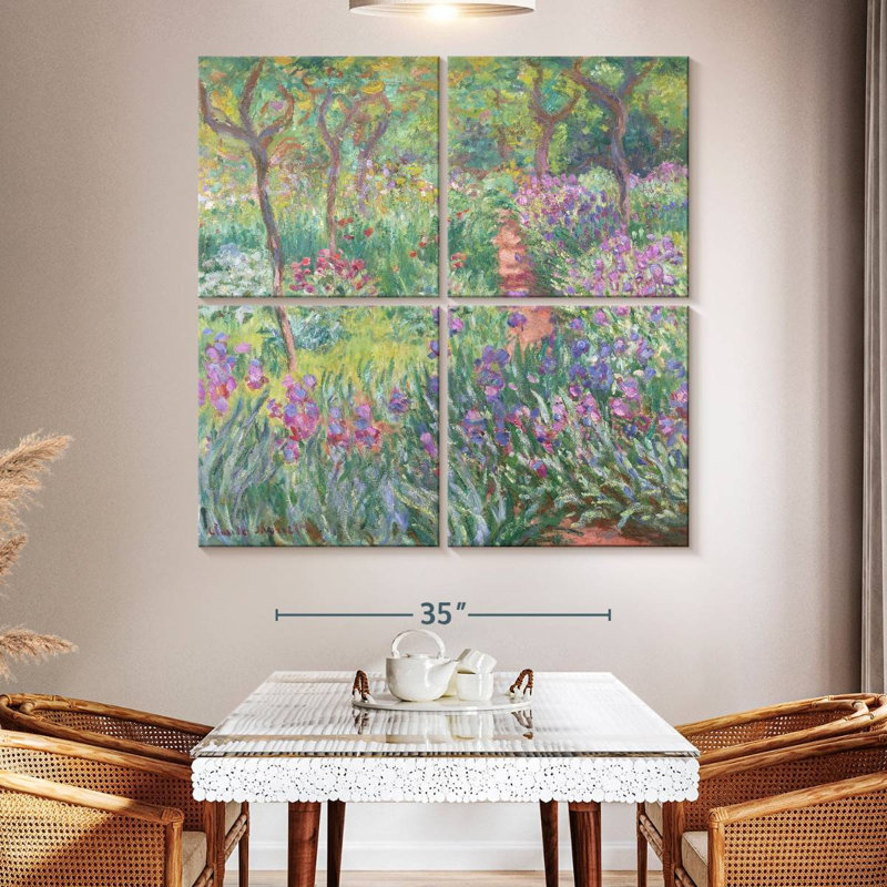 Le jardin de l'iris à Giverny, 1900, H 50 po x l 50 po