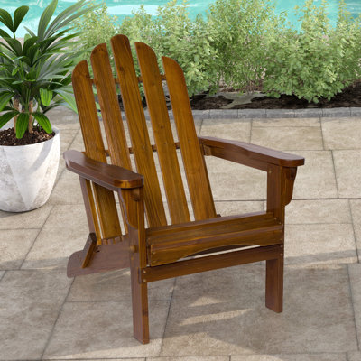 Chaise Adirondack pliante en bois massif Breeona