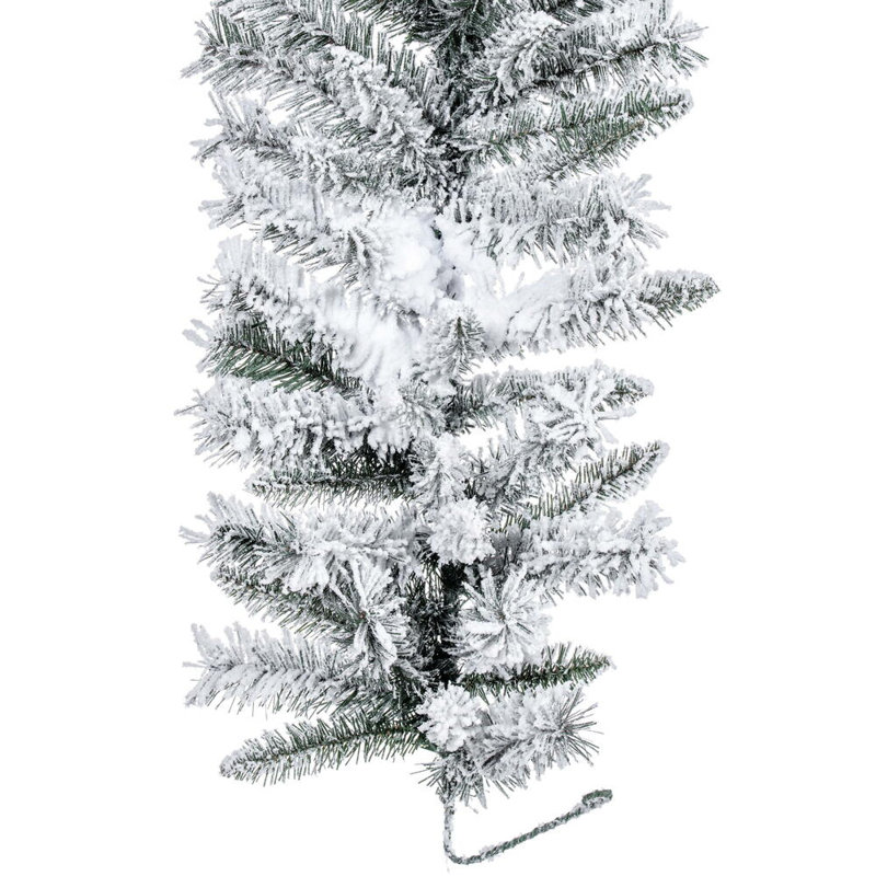 9' x 14" Flocked Utica Fir Artificial Unlit Garland with 230 Realistic Flocked PVC Tips