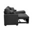 Canapé modulaire en lin mélangé avec lit escamotable et rangement pour chaise longue