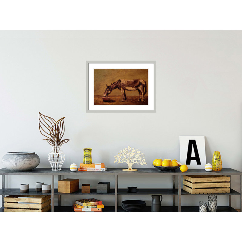 «The Donkey» par estampe numérique encadrée, 21.8" H x 29.5" W