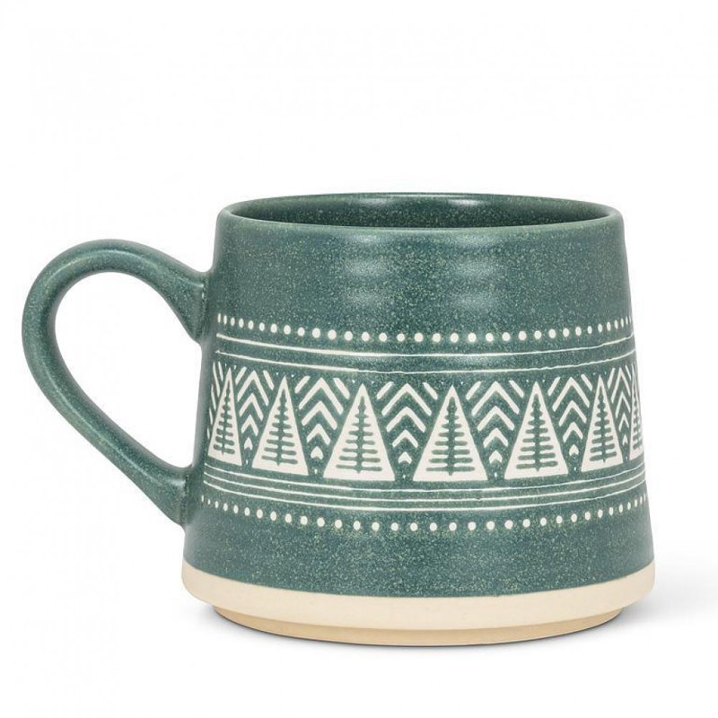 Tasse à large base avec arbres