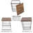End Table with Storage – 2 Piece Nesting Tables – Square Wire Basket Base and Wood Tops – Industrial Farmhouse Style Side Table