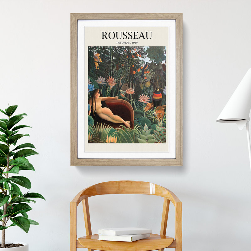 The Dream by Henri Rousseau - Picture Frame Painting, 65cm H x 48cm W x 2cm D, Oak Framed