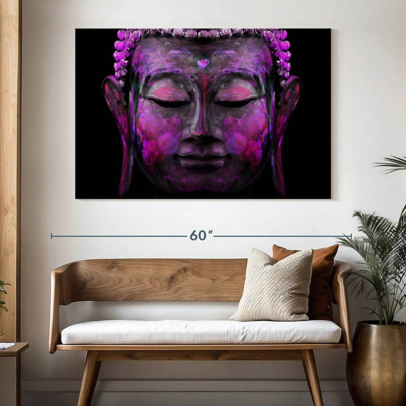 Adella Purple Buddha, 34" H x 51" W