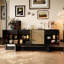 Buffet rétro de style chinois minimaliste-592435559