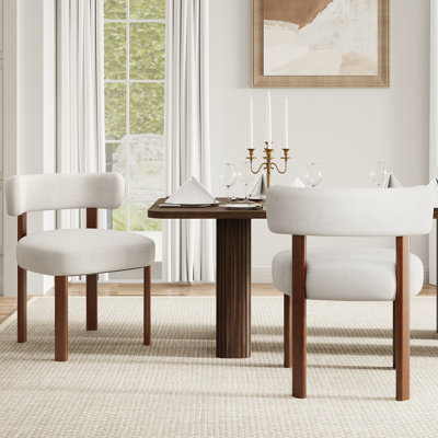 Upholstered Solid Wood Dining Chair Side Chair