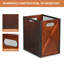 Iron And Wood Combination Waste Basket
