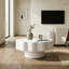 Table basse ronde blanche festonnée-730884283