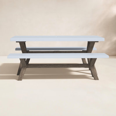Fleur 74" Eucalyptus Patio Dining Set