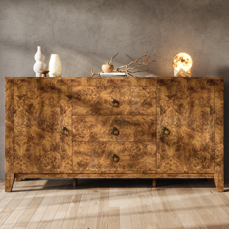 Buffet Dorne 60 po avec tablettes réglables Dorne, Brun