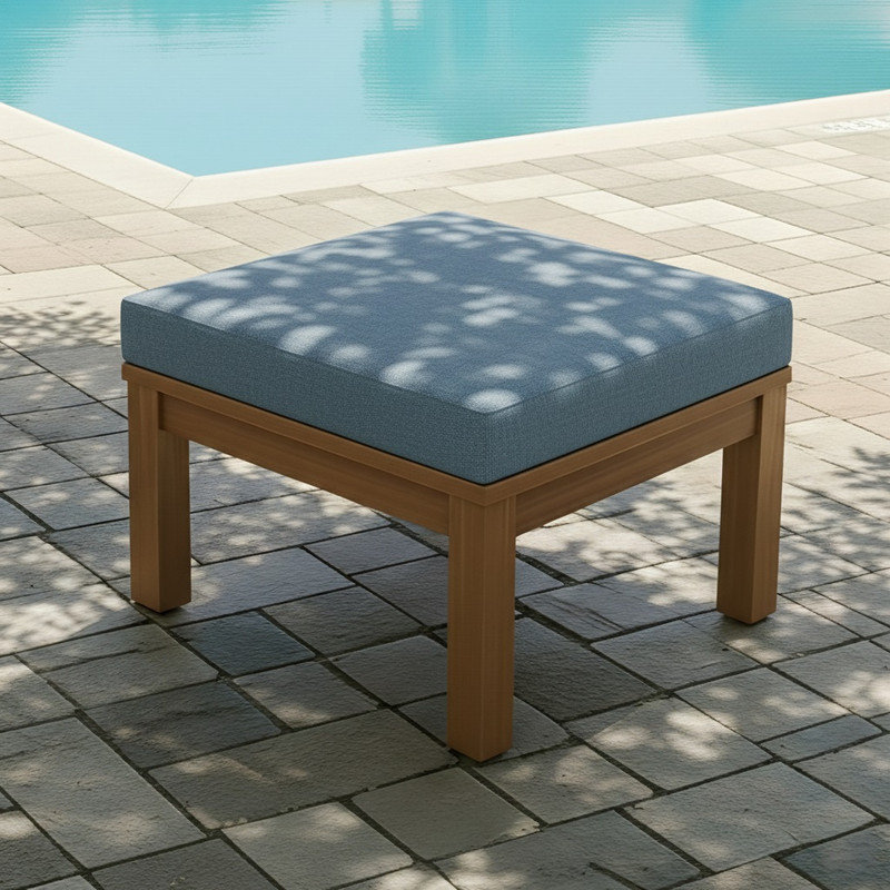 Coussin de remplacement pour repose-pieds d'extérieur Sunbrella, Méditerranée Cossette