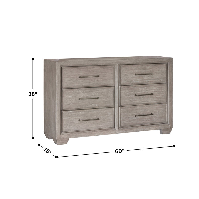 Ennesley 60.04'' W 6 - Drawer Dresser